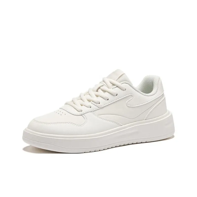 Erke Heavenly Strategy Anti Slip Wear Resistant And Impact Resistant Low Top Skateboard Shoes Women's White-1