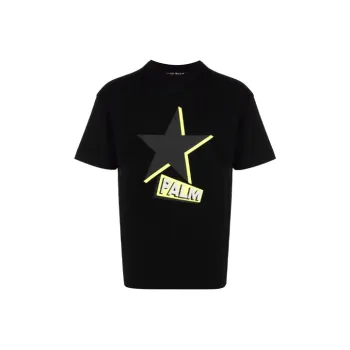 PALM ANGELS Rockstar Logo print T shirt