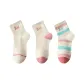 [3 Pack][100% cotton Boneless Anti-Pilling]Pure White Stripe+Pink White+Tricolor Stripe