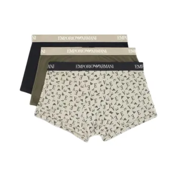 EMPORIO ARMANI Three pack Of Pure Cotton Boxer Briefs