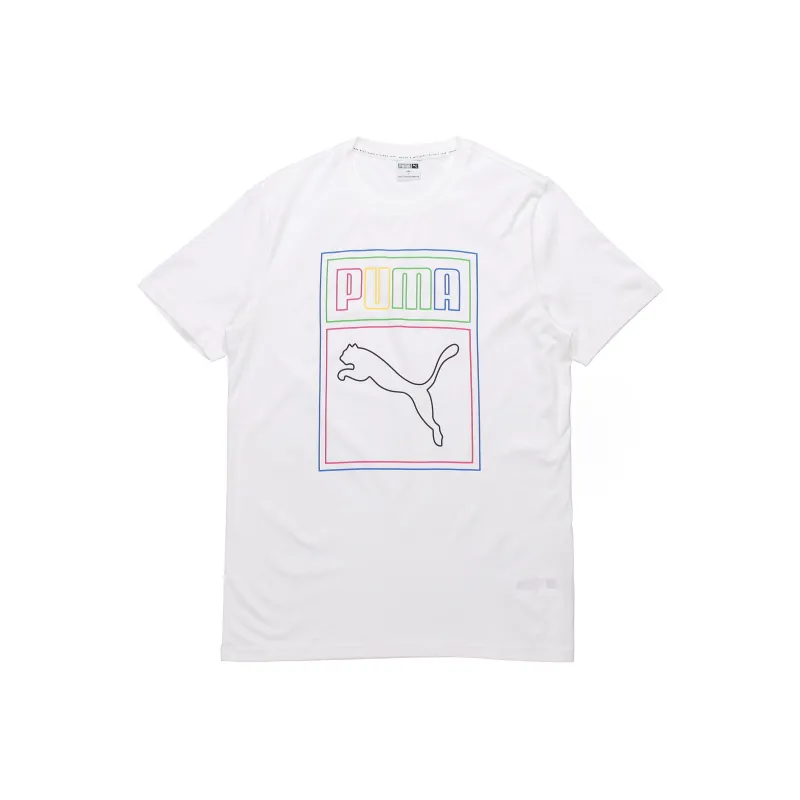 PUMA Graphic Printing T Shirt Men's White-0
