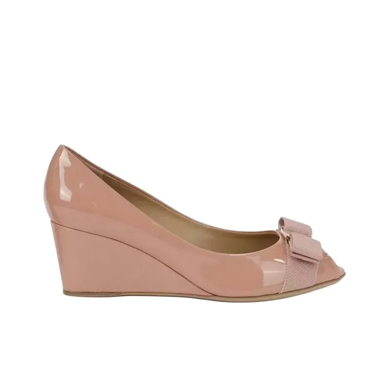 FERRAGAMO Wedge Heel High Heels Women's Pink-1