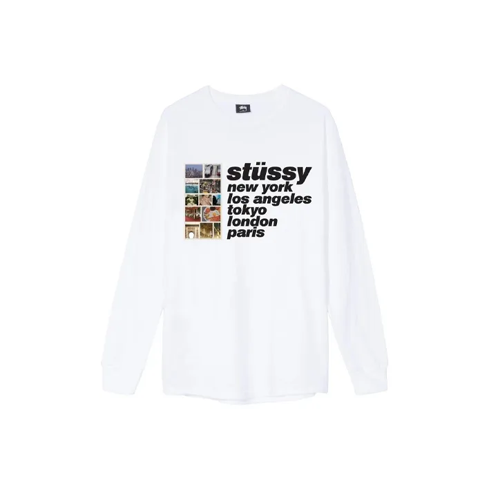 Stussy Italic Collage Long Sleeve Tee-4