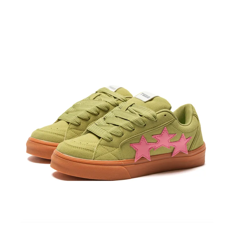 T628 Stars Puffy Shoes Slip Resistant, Abrasion Resistant, Lightweight Low Top Skateboard Shoes Unisex-7