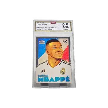 Topps Mbappé Player Card Deco Artistic Style Special Card, Large Headshot, Comic Sketch Special Card Graded Cards 1 Pc