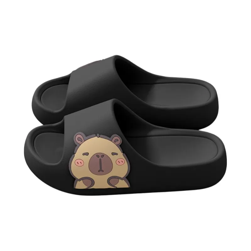 LUNNIFEIYA Slip Resistant, Squashy And Bouncy Feeling, Home Bathing Sandal Yellow, Purple, Black, Khaki-6