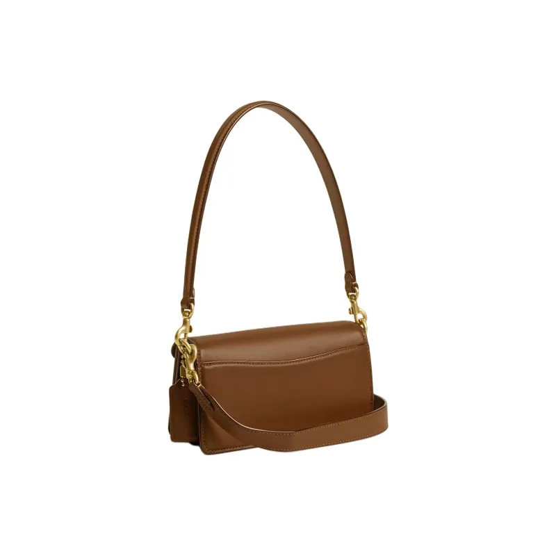 COACH Tabby Coated Canvas Shoulder Bag Small Size Women's Brass & Tan-1