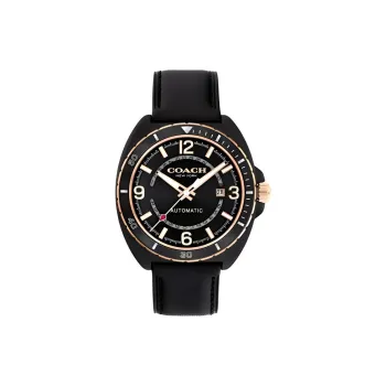 COACH Wrist Watch Automatic Mechanical Movement Leather Strap 44mm Black Dial Men's Watches