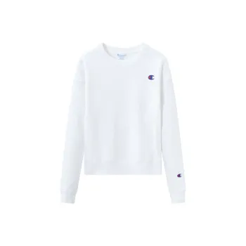 Champion Crew Neck Sweatshirt US Version Unisex White