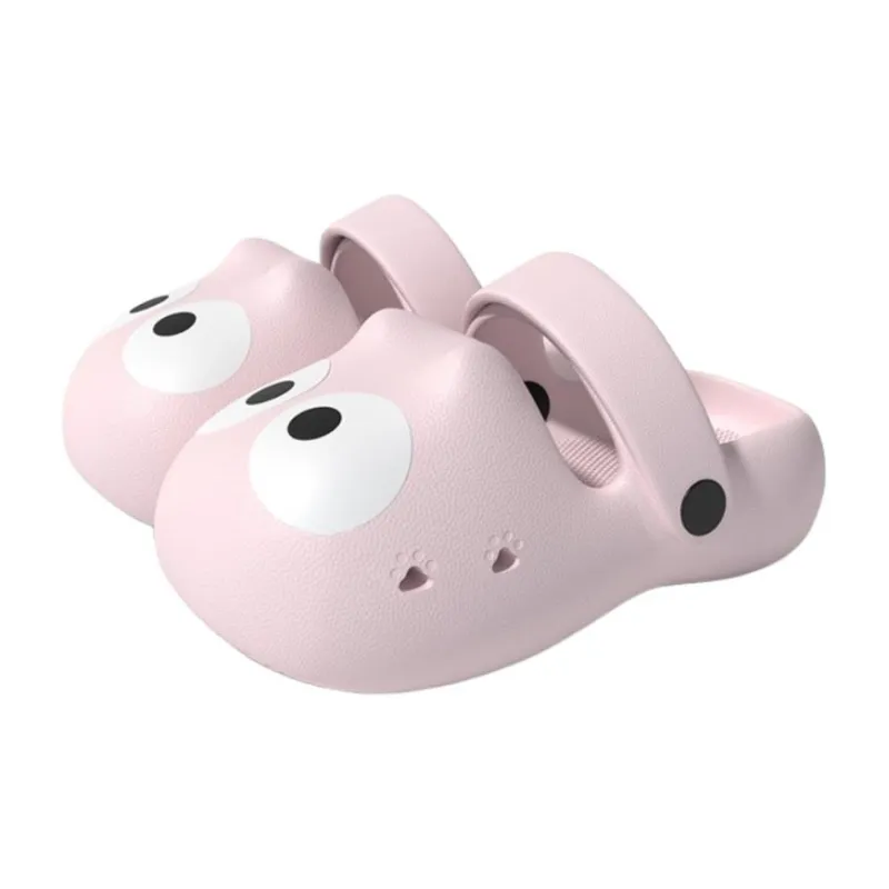 Yamada Hyakuju Closed Toe Slippers Black, White Pink-10