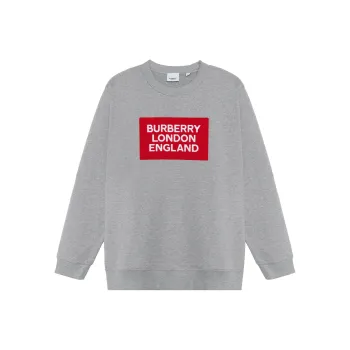 Burberry Logo Patch Cotton Sweatshirt