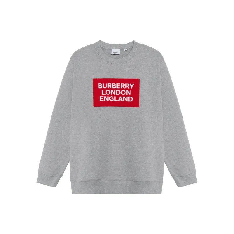 Burberry Logo Patch Cotton Sweatshirt-0