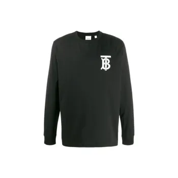 Burberry Logo Cotton Long Sleeve T Shirt