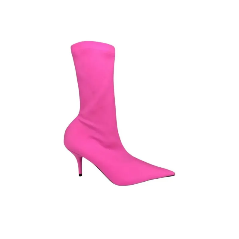 Balenciaga Knife Ankle Boots 8cm Women's Pink-1