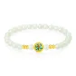 [August Orchid]Twelve Gods of Flowers Solid Gold Beaded Bracelet