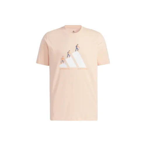 Adidas T Shirts Unisex Hazy Coral Pink