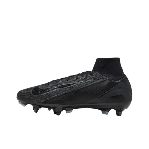 Nike Mercurial Superfly 10 Elite SG Metal Long Studs Anti Slip Wear Resistant Soccer Shoes Unisex Black