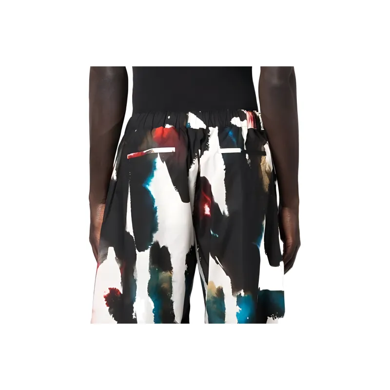 Alexander McQueen Watercolour Graffiti Printed Shorts-5