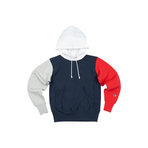 Champion Sweatshirts Men Dark Blue Patchwork