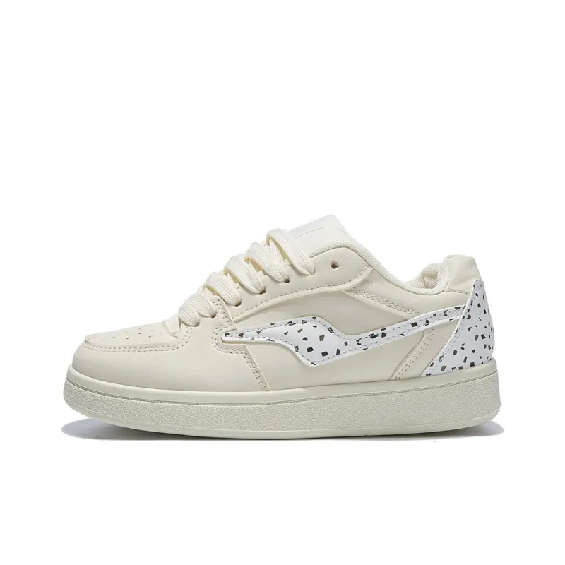 Medd Small White Shoes Anti Slip And Wear Resistant Height Increasing Low Top Skateboard Shoes Women's-5