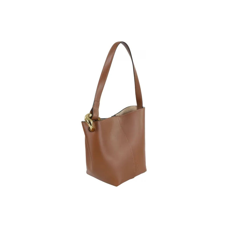 JW Anderson Calfskin Bucket Bag, Shoulder Bag Trumpets Women's Tan-1