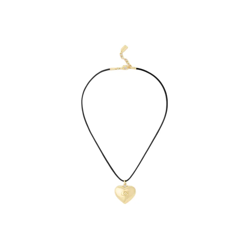 COACH Cubic Zircon Necklaces Women's Gold-1