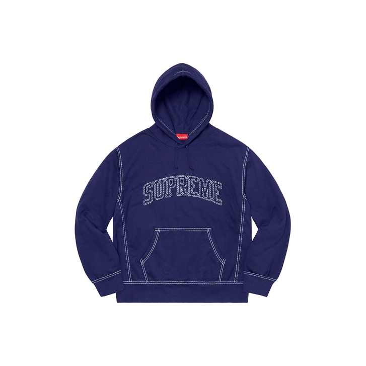 パーカー・フーディ Supreme Big Stitch Hooded Sweatshirt FW 20 WEEK 9 Supreme Big Stitch Hooded Sweatshirt (FW20) - $158