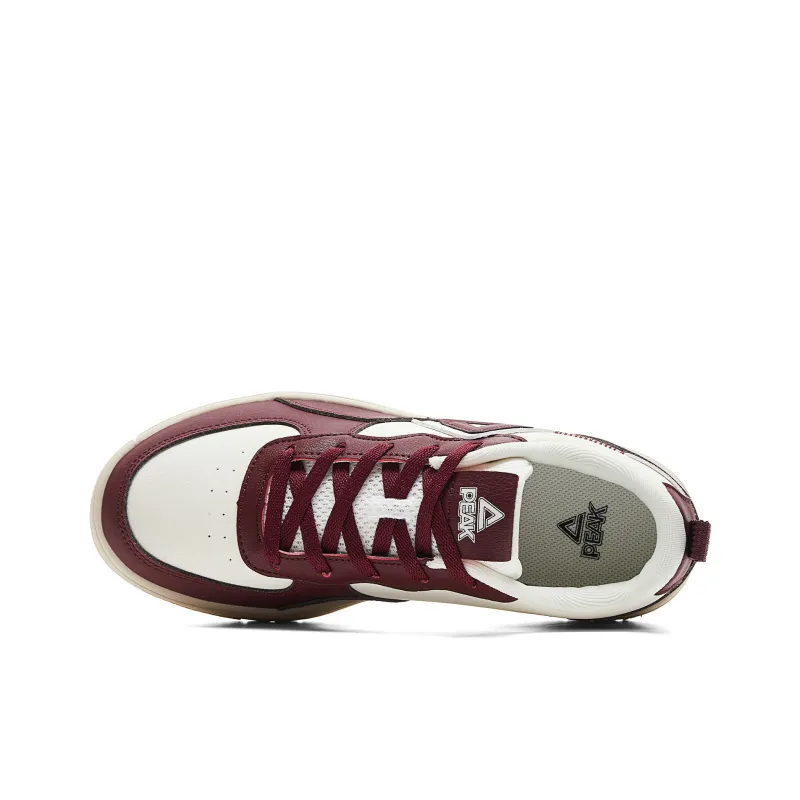 PEAK Slip Resistant Cushioning Wear Resistant Lightweight Low Top Skateboard Shoes Women's Malva Red-3