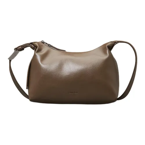 CALVIN KLEIN Polyurethane Shoulder Bag Crossbody Bag Women's Teak