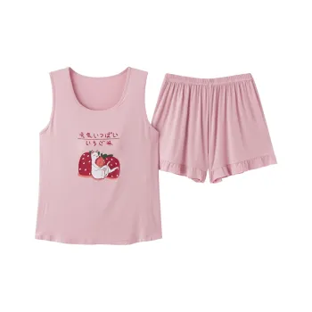 BONAS Pajama Set Women's Strawberry Kitten