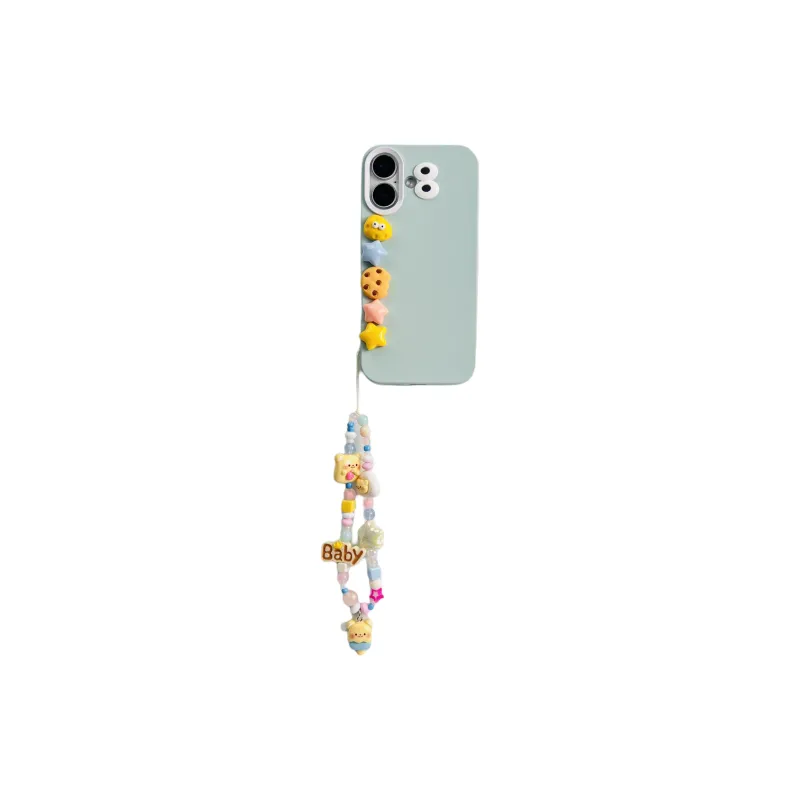 Wei Xin TPU Material 3D Effect Cookie Five Pointed Star Bracelet Phone Cases Compatible With IPhone 16/15/14/13/Pro/Mac-16