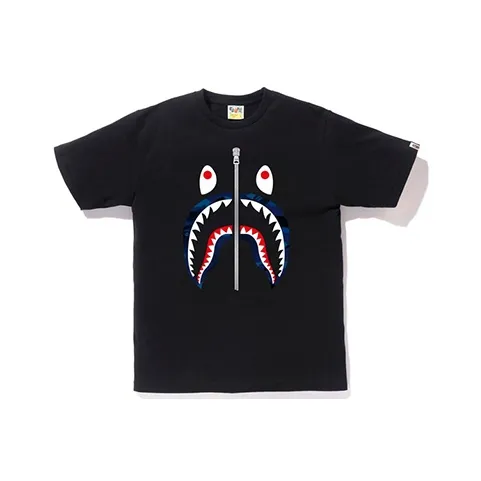 A BATHING APE Shark Series T Shirt Unisex Black-0