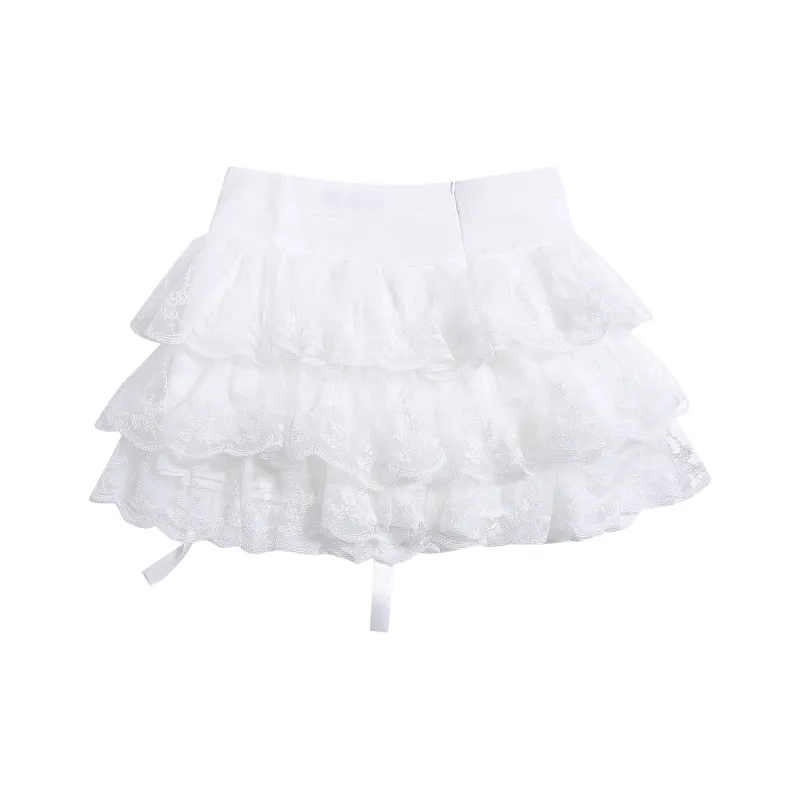 JASONWOOD Casual Short Skirts Women's White-1