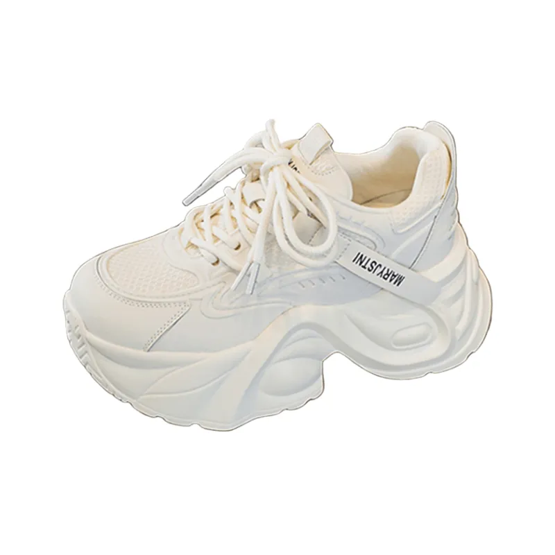 Ruomini Anti Slip And Wear Resistant Height Increasing Low Top Chunky Sneakers Women's-4