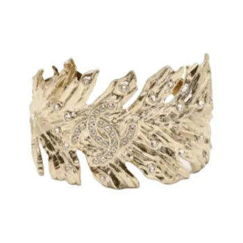 CHANEL Metal Bangles Unisex Gold