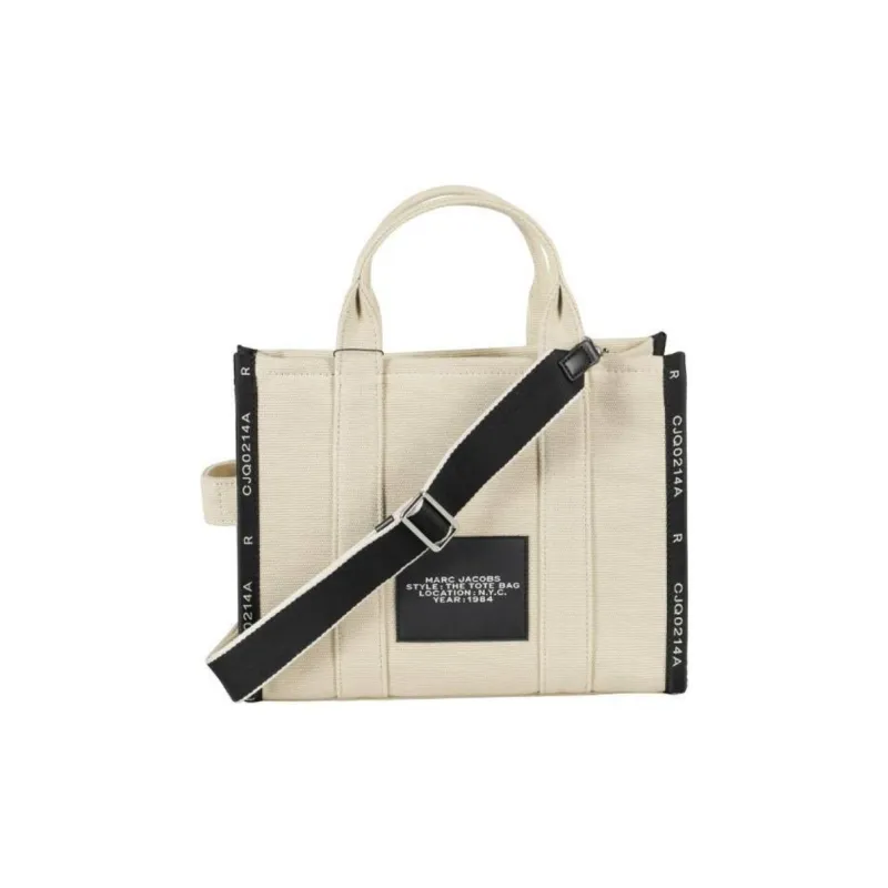 MARC JACOBS Woven Jacquard Tote Bag, Shopping Bag, Shoulder Bag, Handbag Medium Size Women's Beige-2