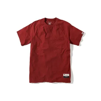 Champion Straight T-Shirt US Version Unisex Burgundy
