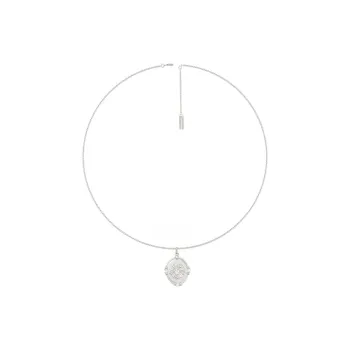 Mouhooland 925 Silver Plated White Gold Necklaces Unisex