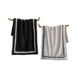 Basalt Black+Pearl Shell White[2 Pack Anti-Dry Ore Version]Towel 40*80cm