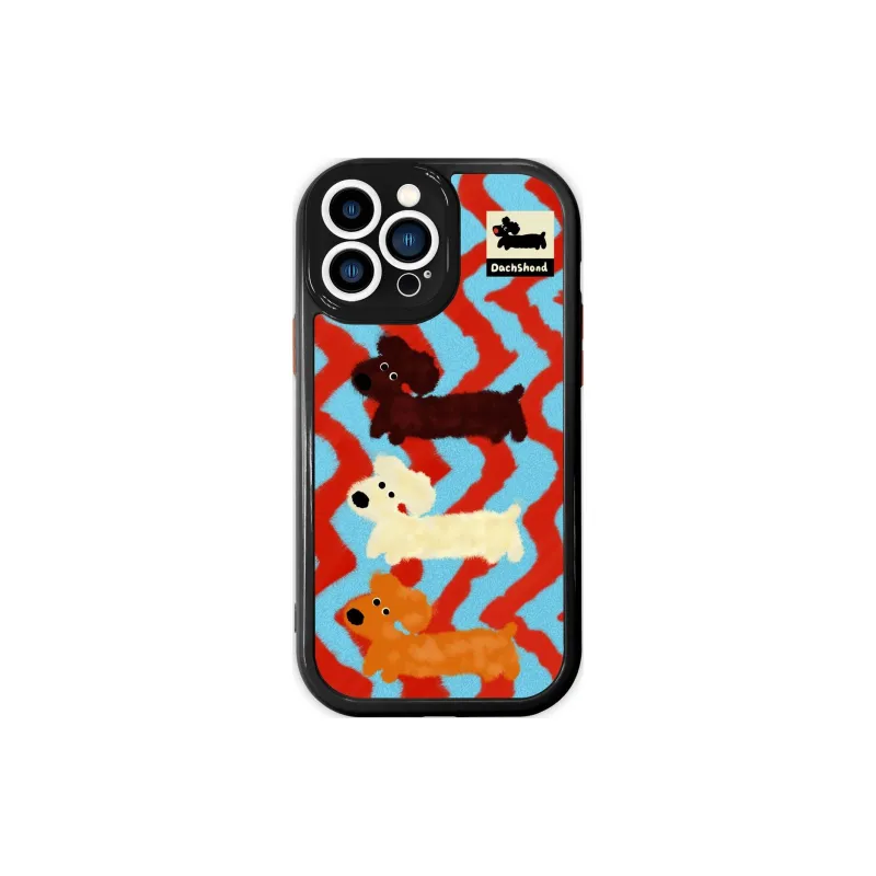 Sopi TPU Material 2 in 1 Cream Case Puppy Phone Cases Compatible With IPhone 16/15 Pro Max/Apple 13/14 Pro/Max-2