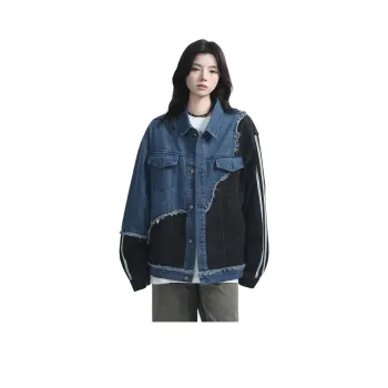 NEVER RULE Denim Jacket Unisex Blue