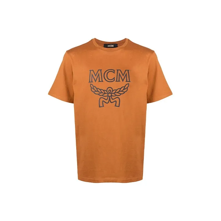MCM Logo Printed Crewneck T Shirt-0