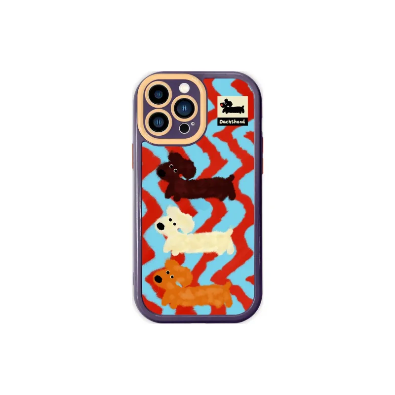 Sopi TPU Material 2 in 1 Cream Case Puppy Phone Cases Compatible With IPhone 16/15 Pro Max/Apple 13/14 Pro/Max-4