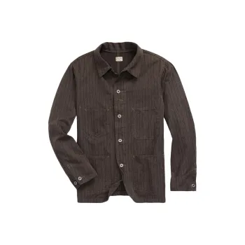 Ralph Lauren Rrl Striped Cotton Shirt Jacket