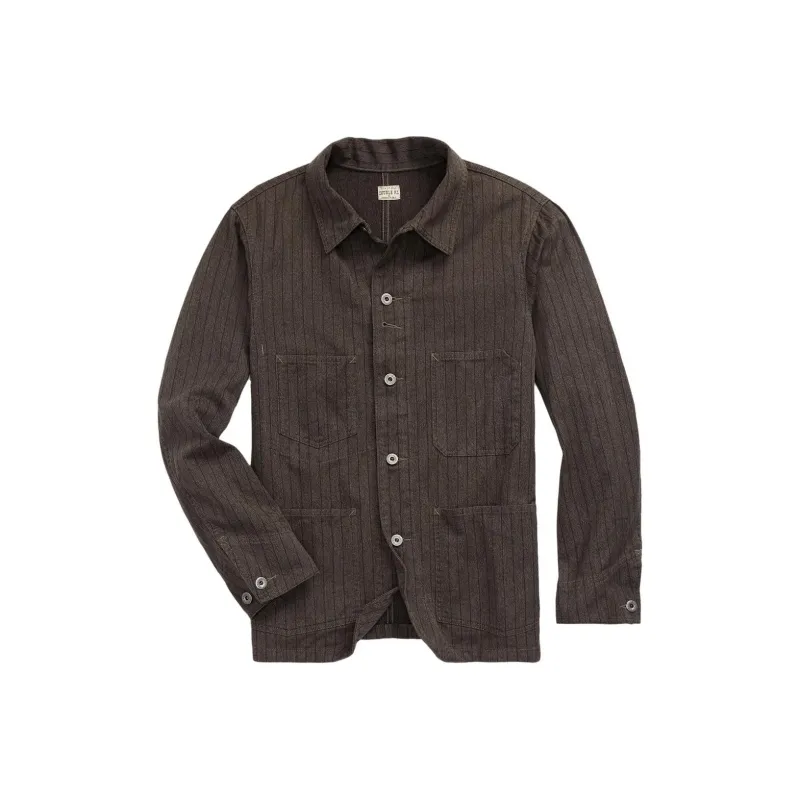 Ralph Lauren Rrl Striped Cotton Shirt Jacket-0