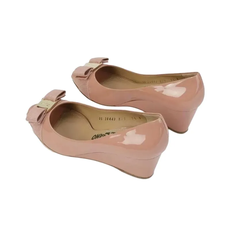 FERRAGAMO Wedge Heel High Heels Women's Pink-3