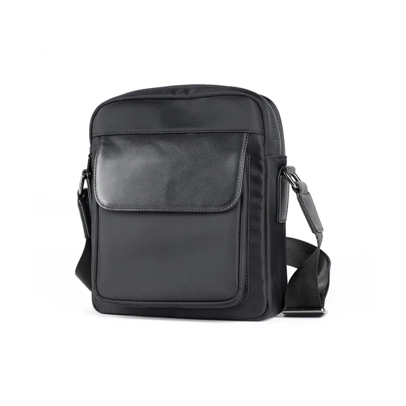 DOSRFINI Oxford Shoulder Bag Crossbody Bag Men's Black-4