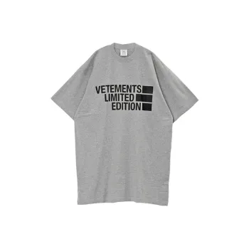Vetements T-Shirts Unisex Gray