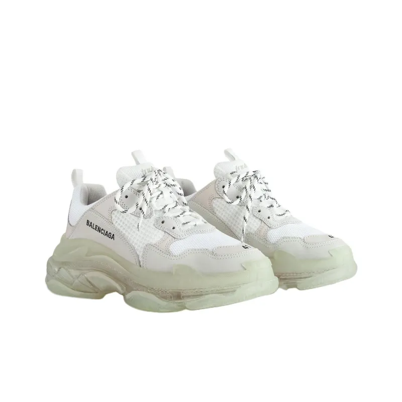 Balenciaga Triple S Clear Sole Low Top Chunky Sneakers Men's Green-2