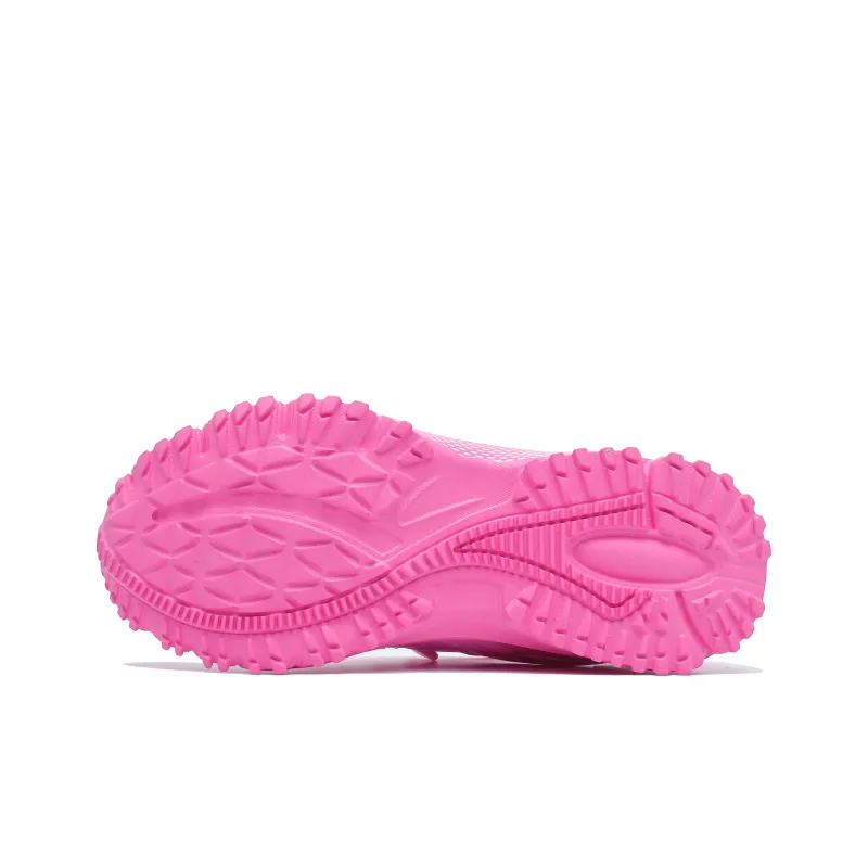 Singing Breathable Support Height Increasing Low Top Chunky Sneakers Unisex Pink-4